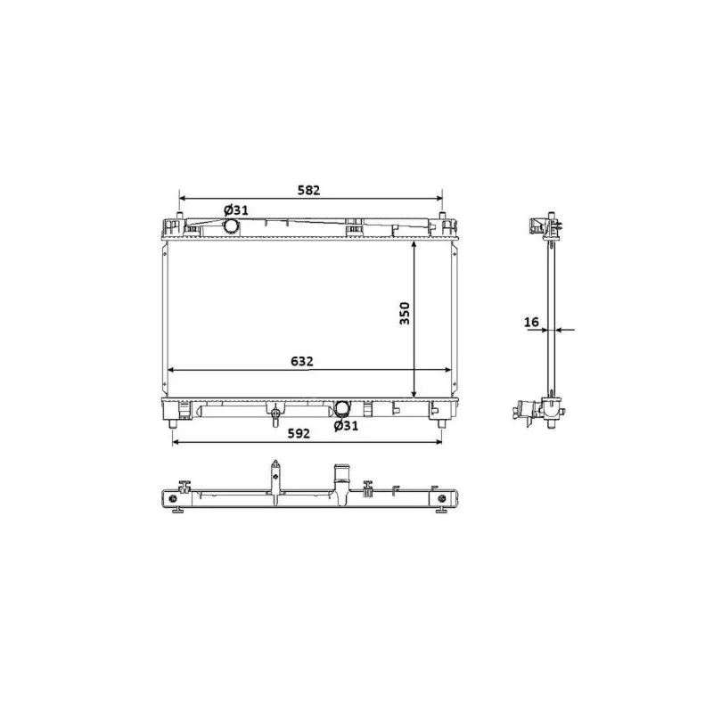 Radiateur, refroidissement du moteur NRF 53925