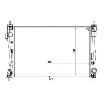 Radiateur, refroidissement du moteur NRF 53932