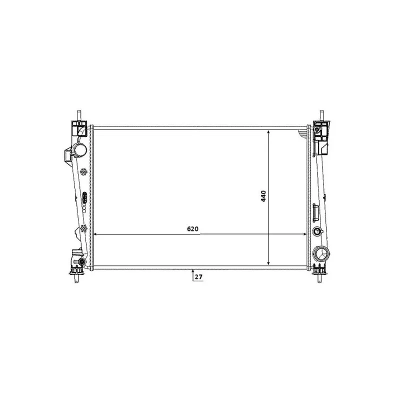 Radiateur, refroidissement du moteur NRF 53932