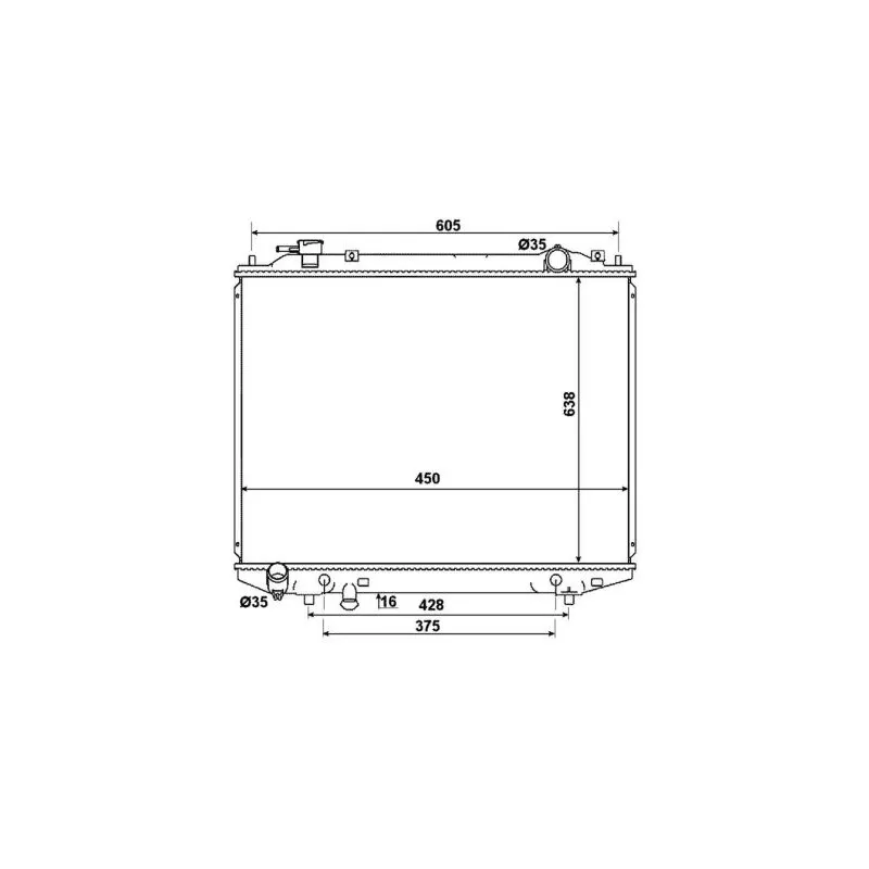 Radiateur, refroidissement du moteur NRF 53949