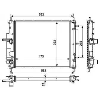 Radiateur, refroidissement du moteur NRF 53984