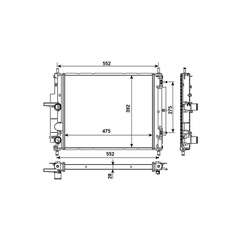 Radiateur, refroidissement du moteur NRF 53984