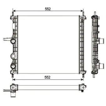 Radiateur, refroidissement du moteur NRF 53986