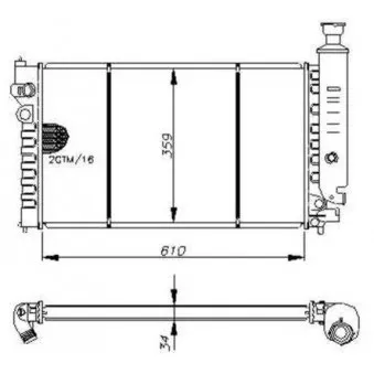 Radiateur, refroidissement du moteur NRF 54635