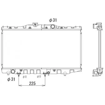Radiateur, refroidissement du moteur NRF 546711