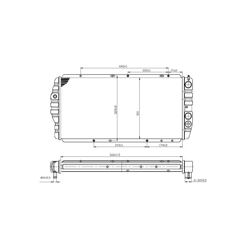 Radiateur, refroidissement du moteur NRF 54699