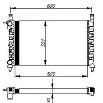 Radiateur, refroidissement du moteur NRF 54702