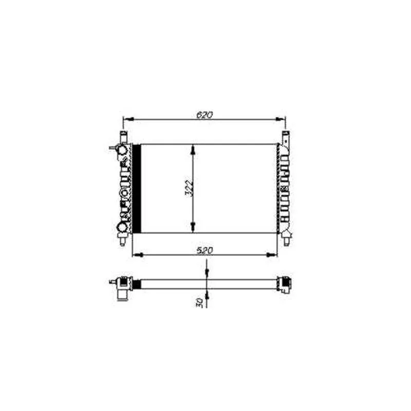 Radiateur, refroidissement du moteur NRF 54702