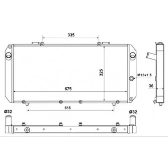 Radiateur, refroidissement du moteur NRF 55434