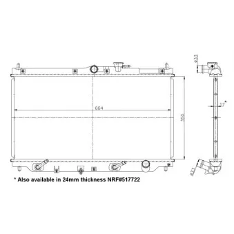 Radiateur, refroidissement du moteur NRF 56047
