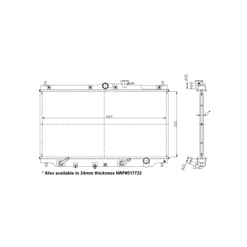 Radiateur, refroidissement du moteur NRF 56047