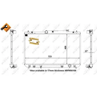 Radiateur, refroidissement du moteur NRF 56108