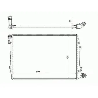 Radiateur, refroidissement du moteur NRF 56126