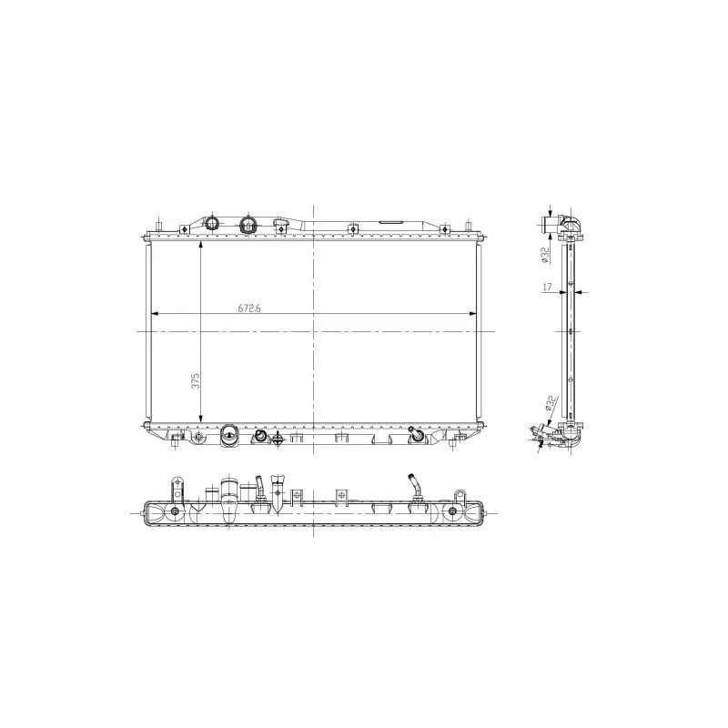 Radiateur, refroidissement du moteur NRF 56136