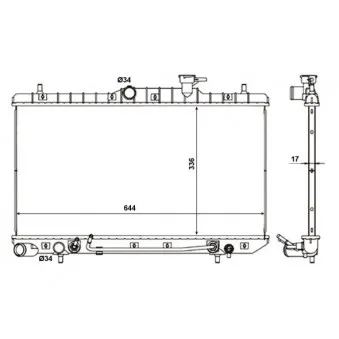 Radiateur, refroidissement du moteur NRF 56137