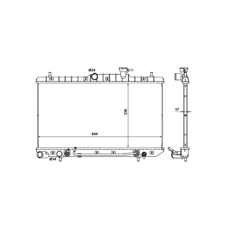 Radiateur, refroidissement du moteur NRF 56137