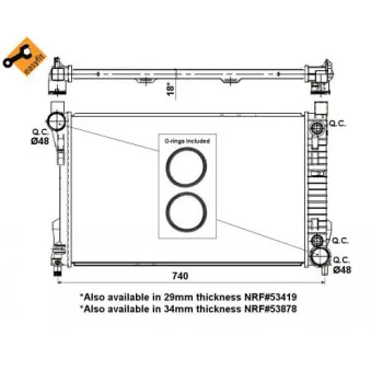 Radiateur, refroidissement du moteur NRF 56143