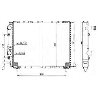 Radiateur, refroidissement du moteur NRF 58002