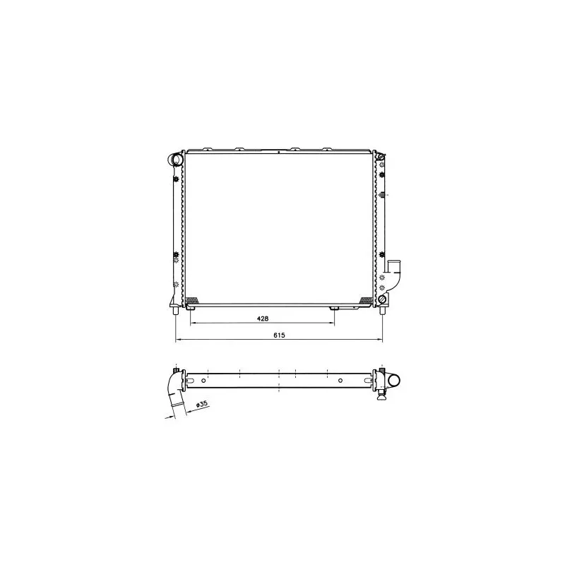 Radiateur, refroidissement du moteur NRF 58005