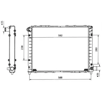 Radiateur, refroidissement du moteur NRF 58010