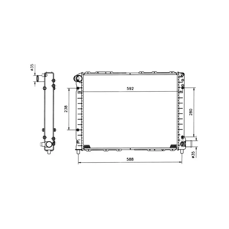 Radiateur, refroidissement du moteur NRF 58010