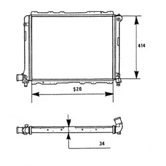 Radiateur, refroidissement du moteur NRF 58011