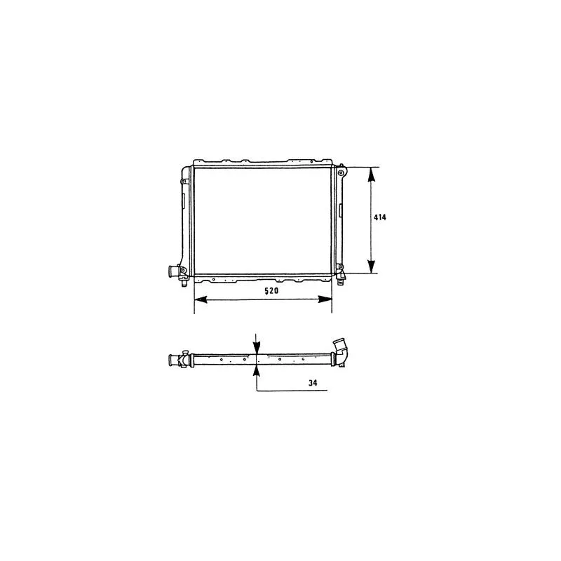 Radiateur, refroidissement du moteur NRF 58011