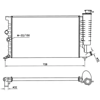 Radiateur, refroidissement du moteur NRF 58018