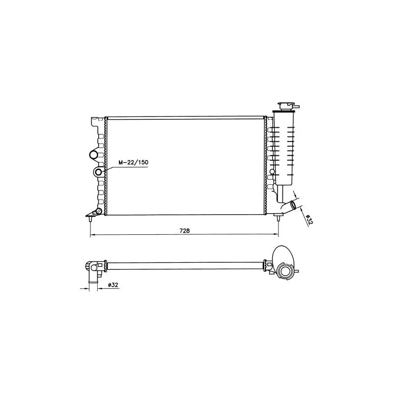 Radiateur, refroidissement du moteur NRF 58018