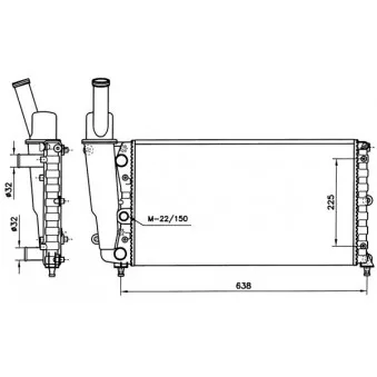Radiateur, refroidissement du moteur NRF 58056