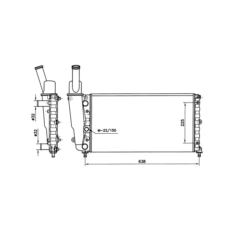 Radiateur, refroidissement du moteur NRF 58056