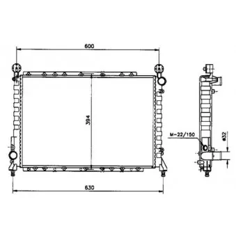 Radiateur, refroidissement du moteur NRF 58084