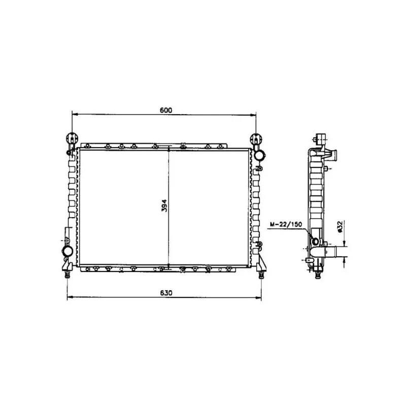 Radiateur, refroidissement du moteur NRF 58084
