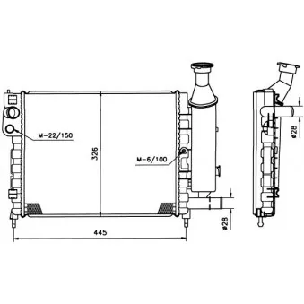 Radiateur, refroidissement du moteur NRF 58119