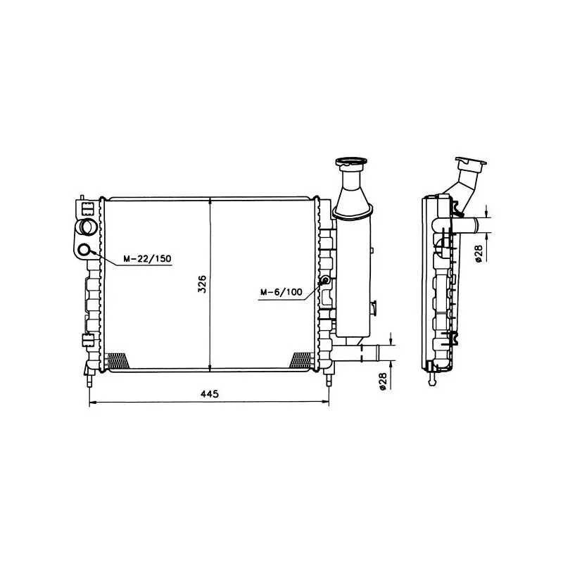 Radiateur, refroidissement du moteur NRF 58119
