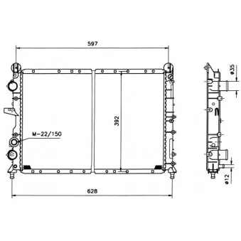 Radiateur, refroidissement du moteur NRF 58124