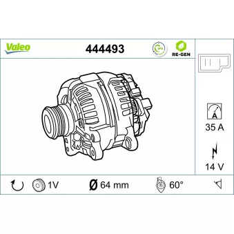 Alternateur VALEO 444493