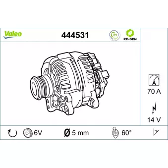 Alternateur VALEO 444531