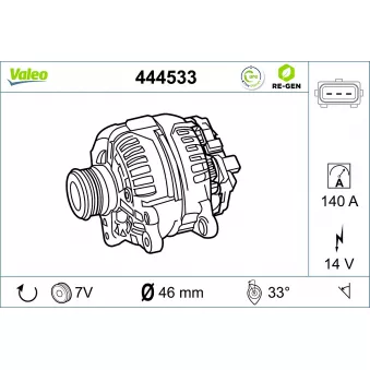 Alternateur VALEO 444533