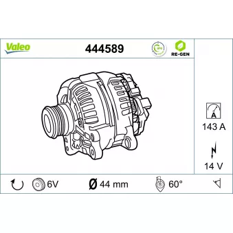 Alternateur VALEO 444589