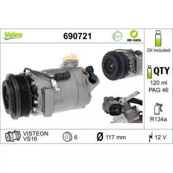 Compresseur, climatisation VALEO 690721