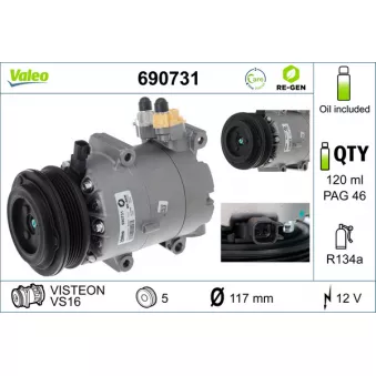 Compresseur, climatisation VALEO 690731