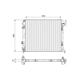Radiateur, refroidissement du moteur VALEO 701108