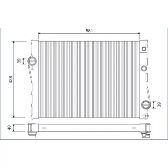 Radiateur, refroidissement du moteur VALEO 701118