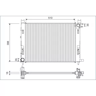 Radiateur, refroidissement du moteur VALEO 701120