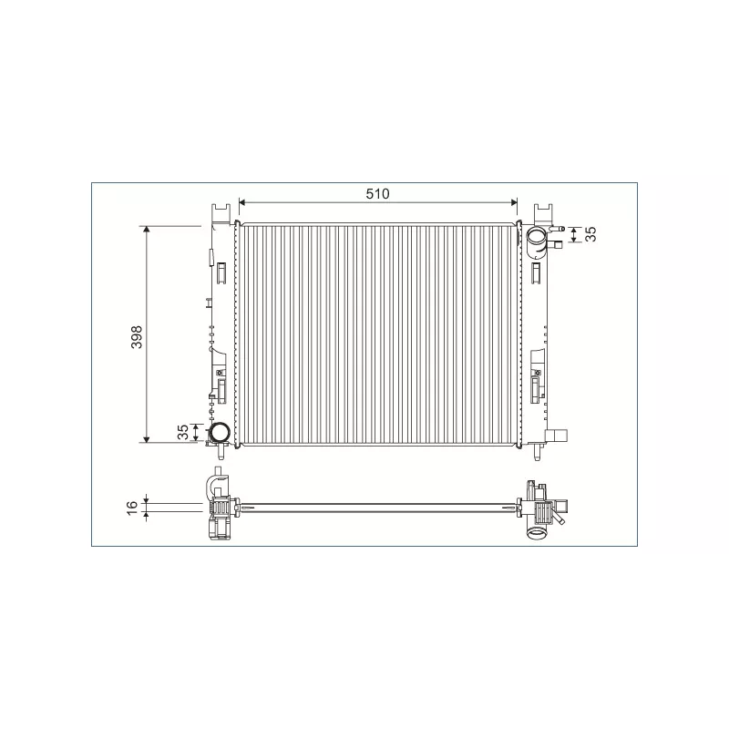 Radiateur, refroidissement du moteur VALEO 701120