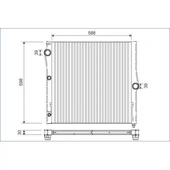 Radiateur, refroidissement du moteur VALEO 701121
