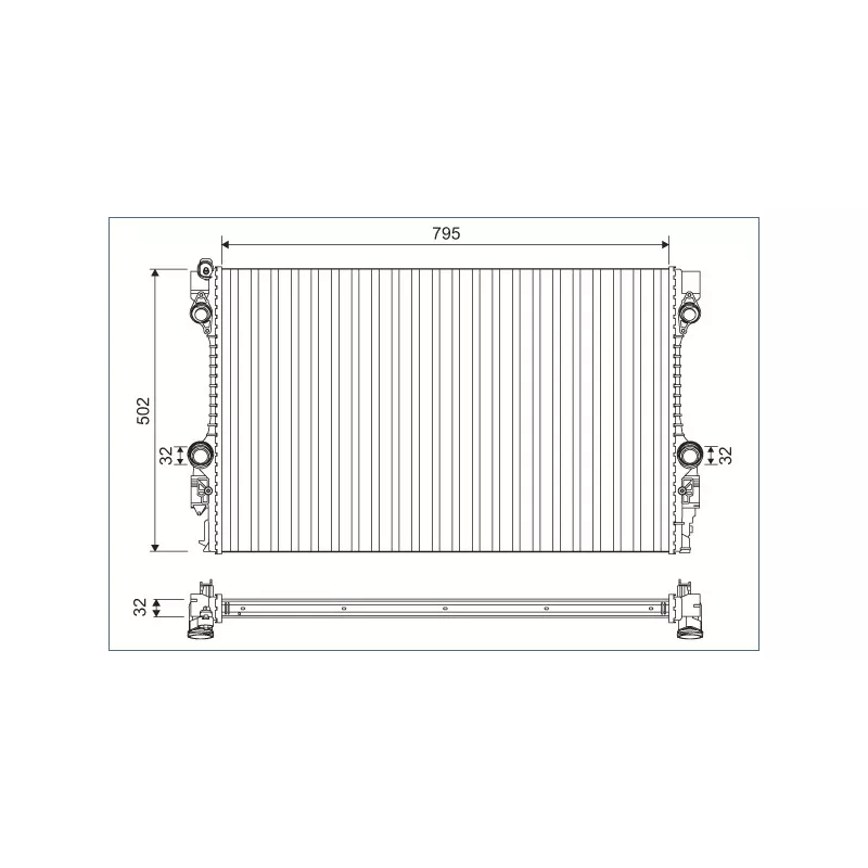Radiateur, refroidissement du moteur VALEO 701126