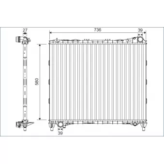 Radiateur, refroidissement du moteur VALEO 701127