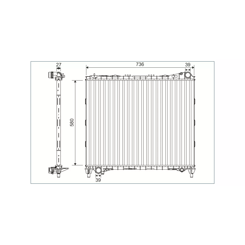 Radiateur, refroidissement du moteur VALEO 701127